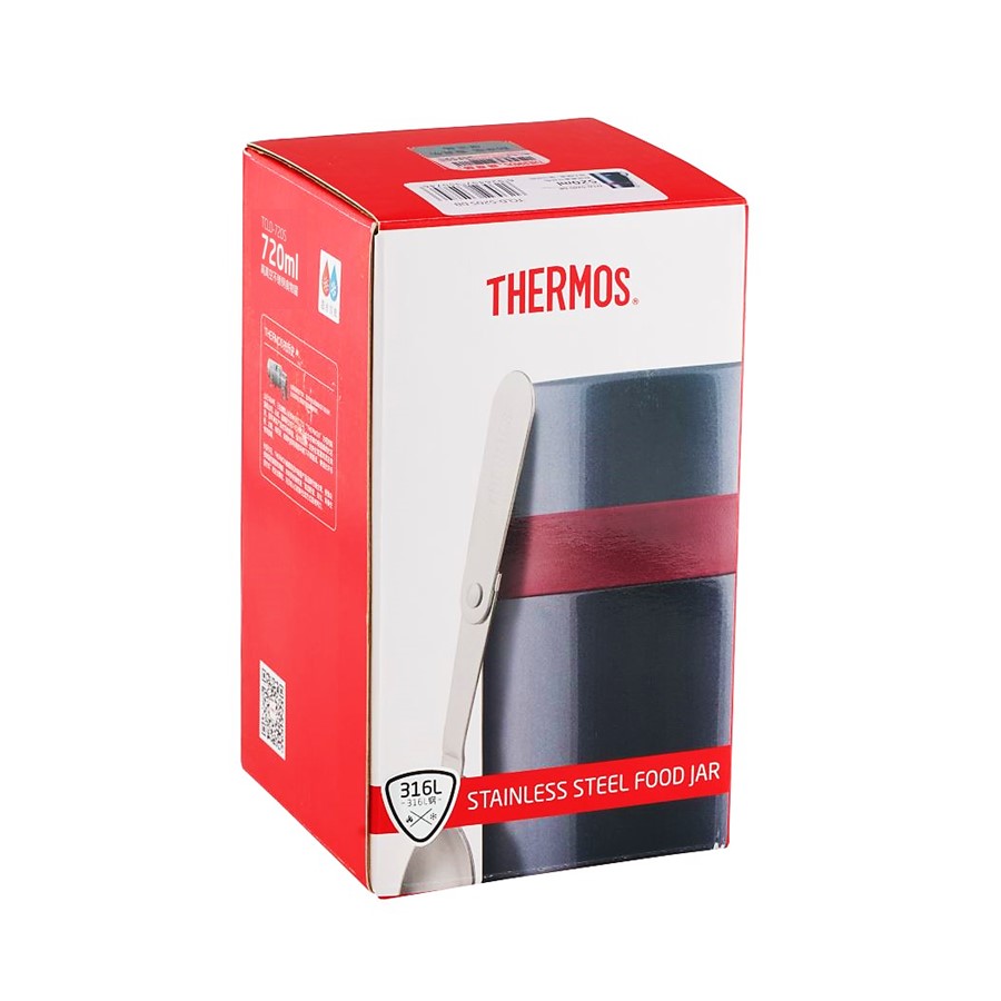 Термос для еды THERMOS TCLD-720S 0.72L, складная ложка, синий купить по оптимальной цене,  доставка по России, гарантия качества