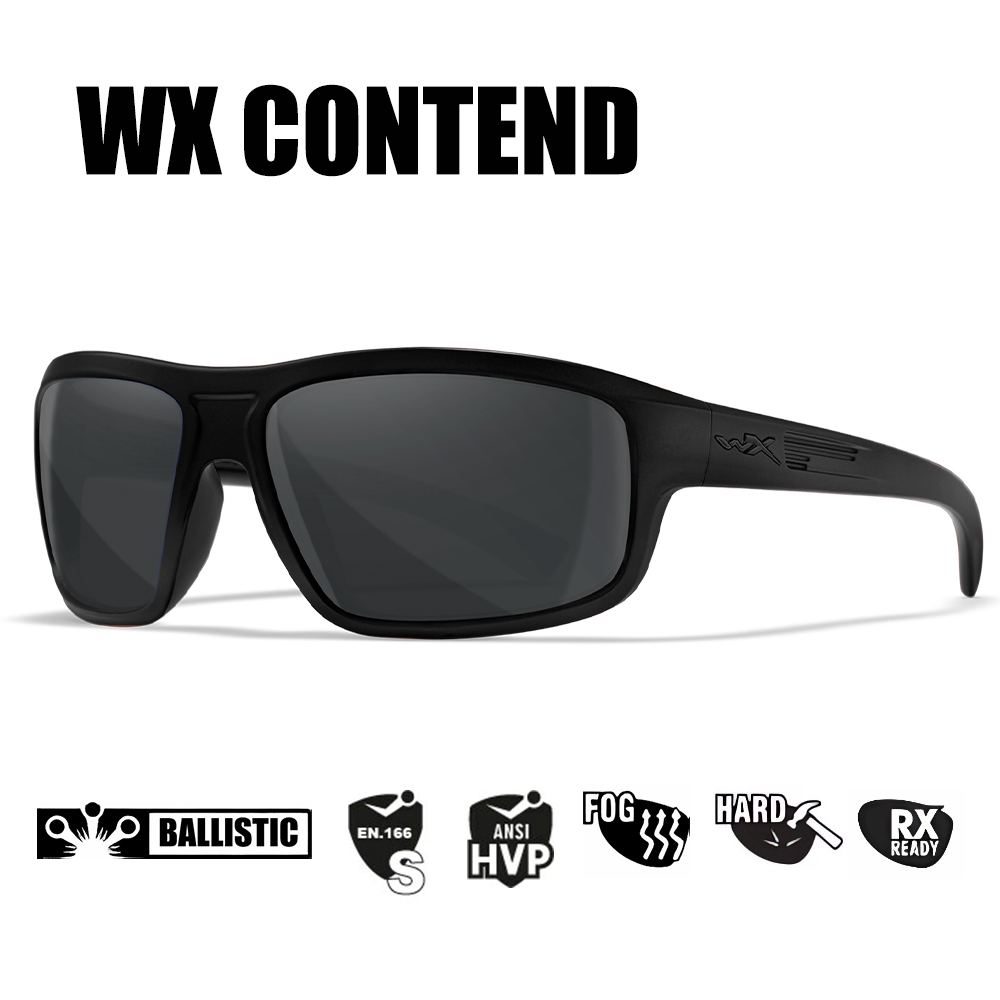 Очки защитные Wiley X WX Contend (Frame Matte Black, Lens Grey) купить по оптимальной цене,  доставка по России, гарантия качества