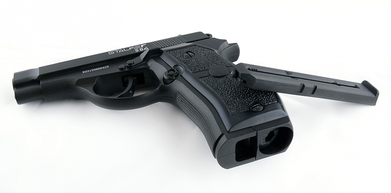 Пистолет пневм. Stalker S84 (аналог Beretta 84) к.4,5мм, металл, 120 м/с, черный купить по оптимальной цене,  доставка по России, гарантия качества