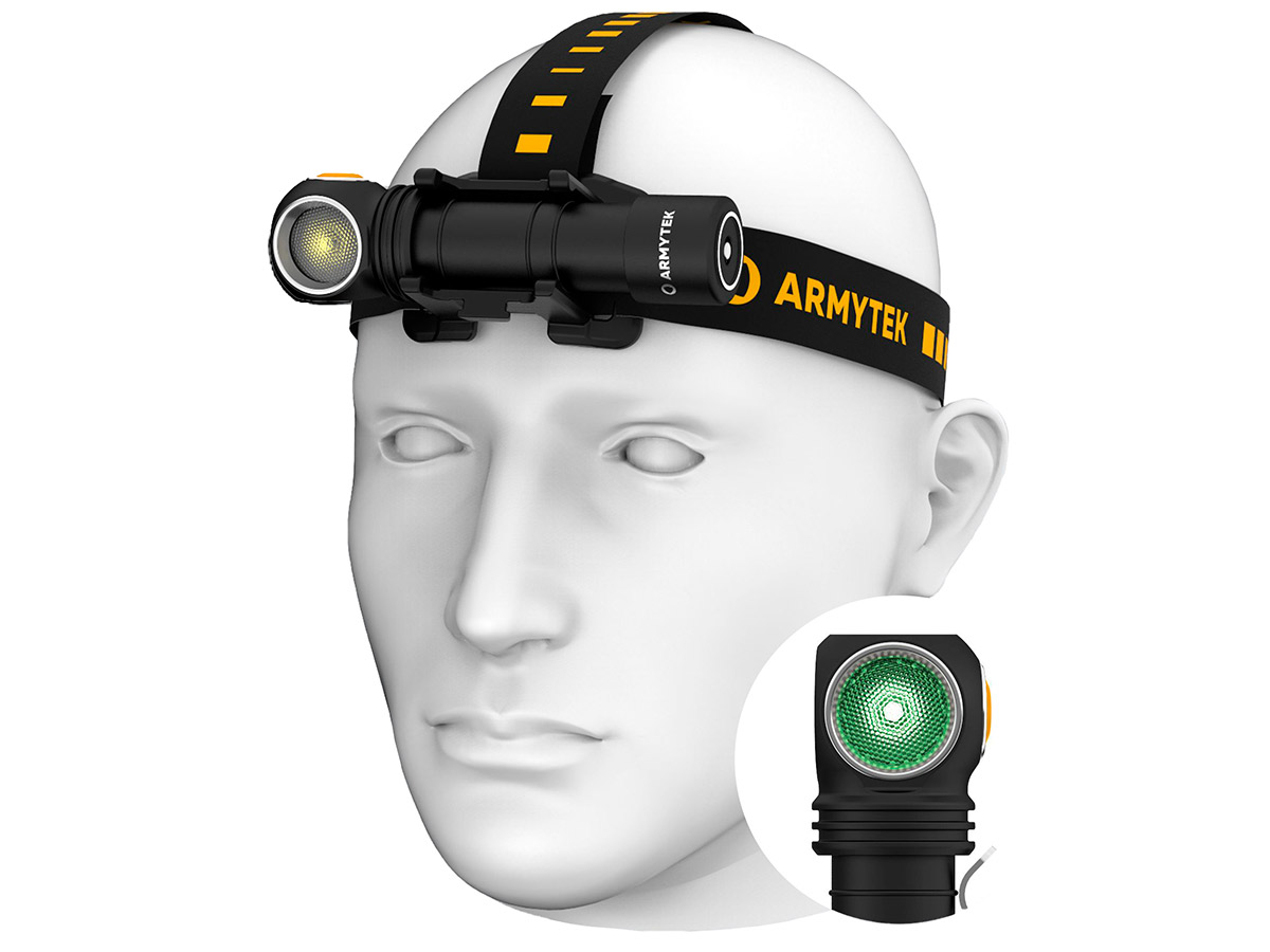 Фонарь налобный-мульти Armytek Wizard C2 WG Magnet USB тёплый+зелёный купить по оптимальной цене,  доставка по России, гарантия качества