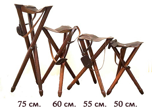 стульчик-тренога, кожа+дерево, высота 55 см #K302 WS 55 cm купить по оптимальной цене,  доставка по России, гарантия качества