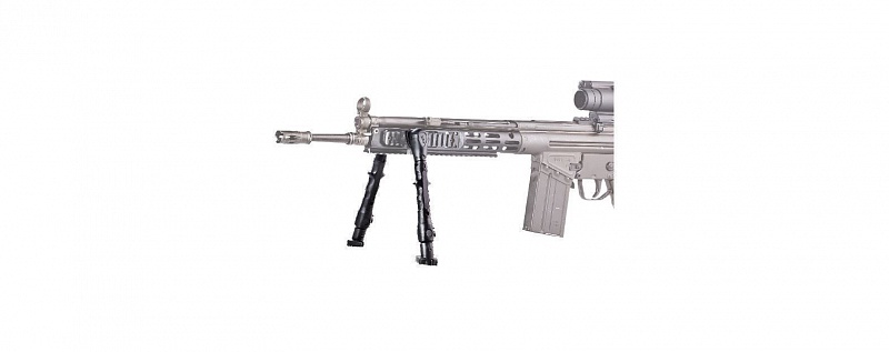 Сошки CAA на Weaver/Picatinny 145-170мм., раздельн.ноги, наклон 180°, кнопка фикс., полимер/сталь/резина, черный, 345гр. купить по оптимальной цене,  доставка по России, гарантия качества