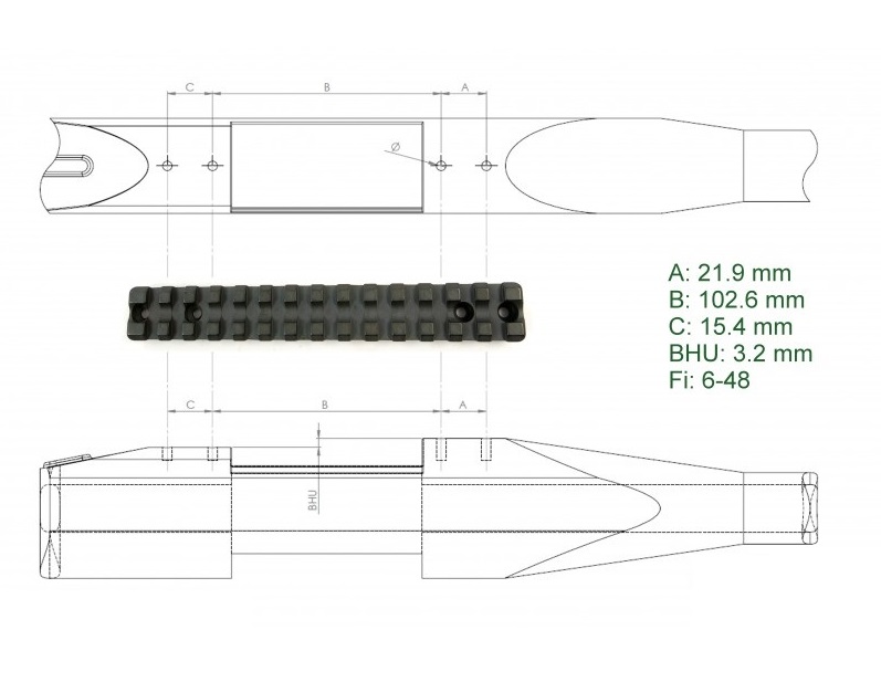 Планка CONTESSA Weaver-Sabatti Rover Long PH20 купить по оптимальной цене,  доставка по России, гарантия качества