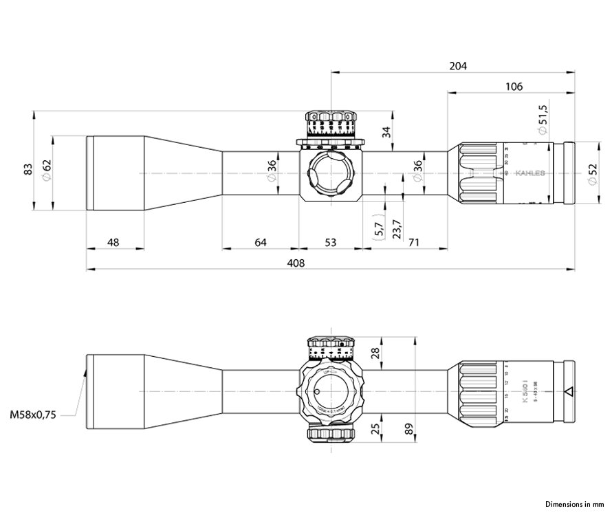 Прицел Kahles K540i 5-40x56i DLR CCW левый SKMR4+ купить по оптимальной цене,  доставка по России, гарантия качества