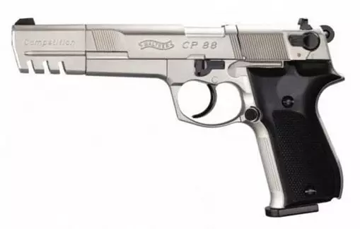 Пневматический пистолет Walther СР 88 Competition (удл. свол) nikel купить по оптимальной цене,  доставка по России, гарантия качества
