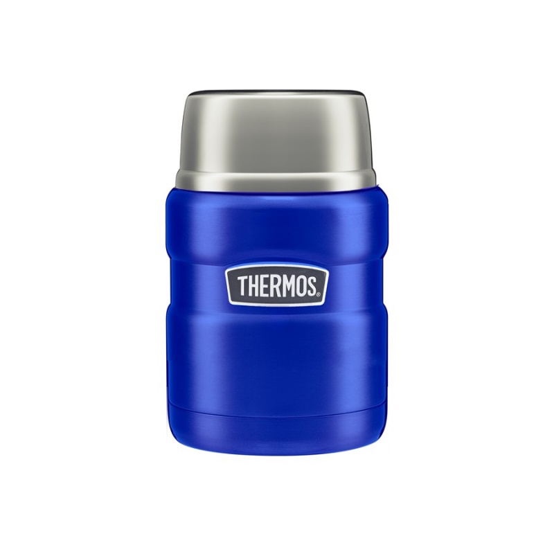 Термос для еды THERMOS KING SK3000 0.47L, складная ложка, синий купить по оптимальной цене,  доставка по России, гарантия качества