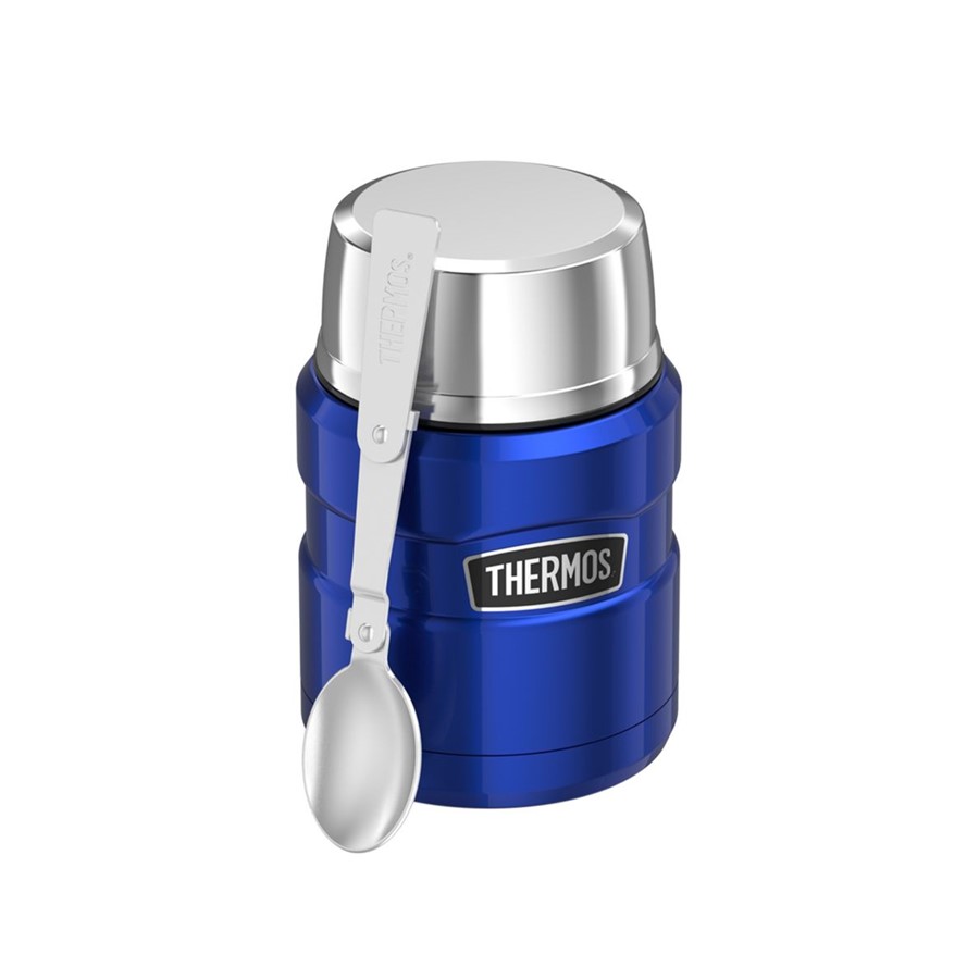 Термос для еды THERMOS KING SK3000 0.47L, складная ложка, синий купить по оптимальной цене,  доставка по России, гарантия качества