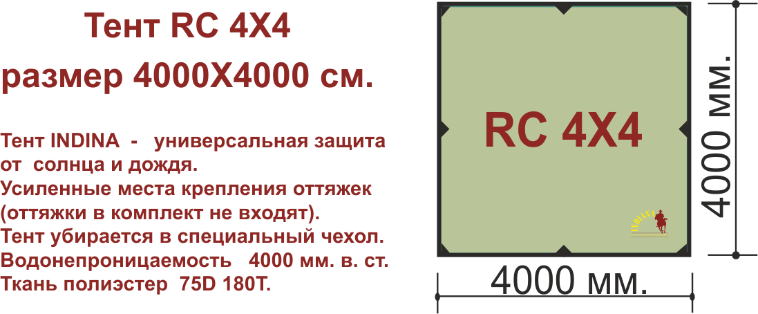 Тент Indiana RC 4X4 купить по оптимальной цене,  доставка по России, гарантия качества