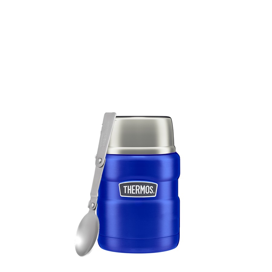 Термос для еды THERMOS KING SK3000 0.47L, складная ложка, синий купить по оптимальной цене,  доставка по России, гарантия качества