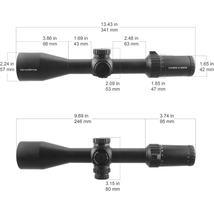 Прицел Vector Optics Taurus 3-18x50 FFP купить по оптимальной цене,  доставка по России, гарантия качества