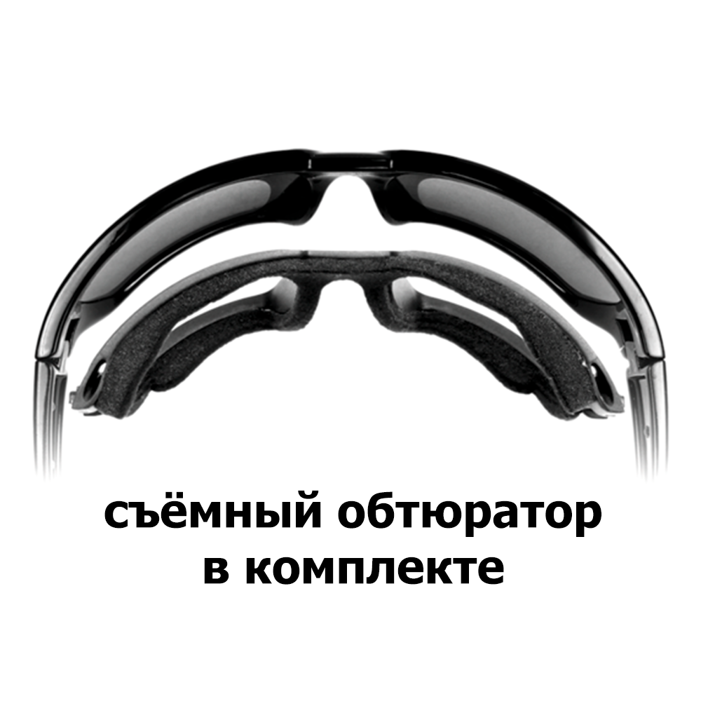 Очки защитные Wiley X WX Boss (Frame Mate Black, Lens Polarized — Blue Mirror) купить по оптимальной цене,  доставка по России, гарантия качества