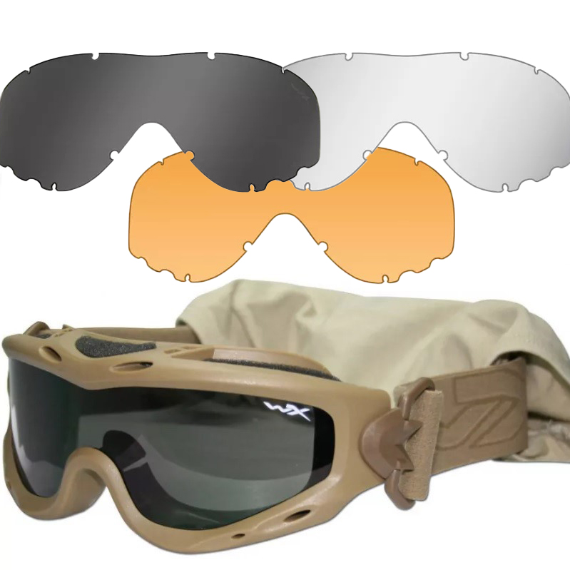 Маска защитная Wiley X WX Spear (Frame: Matte Tan, Lens: Grey + Clear + Rust) купить по оптимальной цене,  доставка по России, гарантия качества