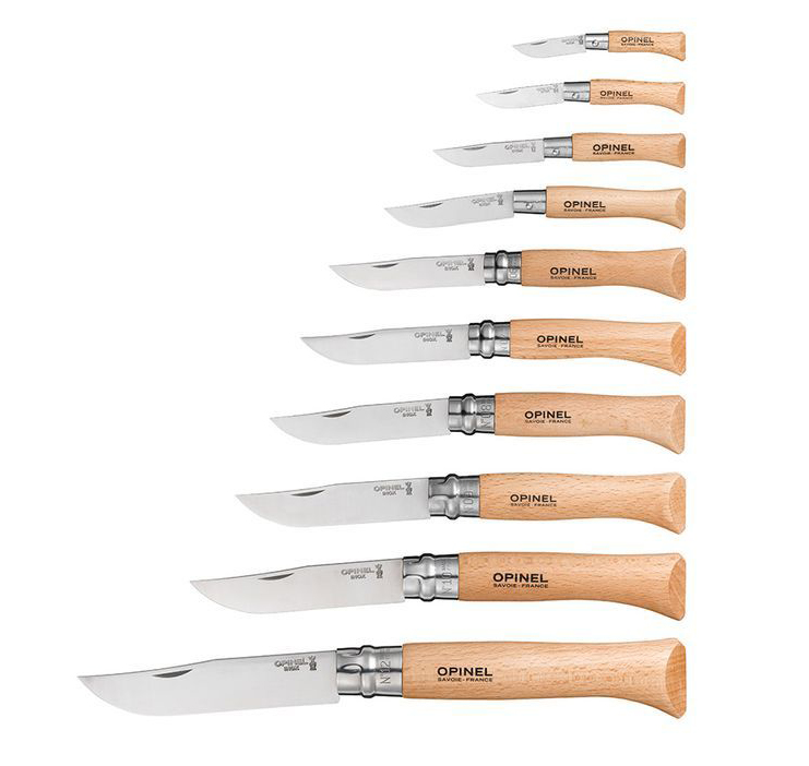 Набор ножей Opinel серии Tradition №02-12 - 10шт., нержавеющая сталь, рукоять - бук, + деревянный футляр купить по оптимальной цене,  доставка по России, гарантия качества
