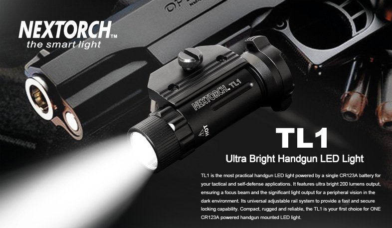 NexTORCH Тактический фонарь TL1 светодиодный 200 люмен с креплением на Weaver купить по оптимальной цене,  доставка по России, гарантия качества