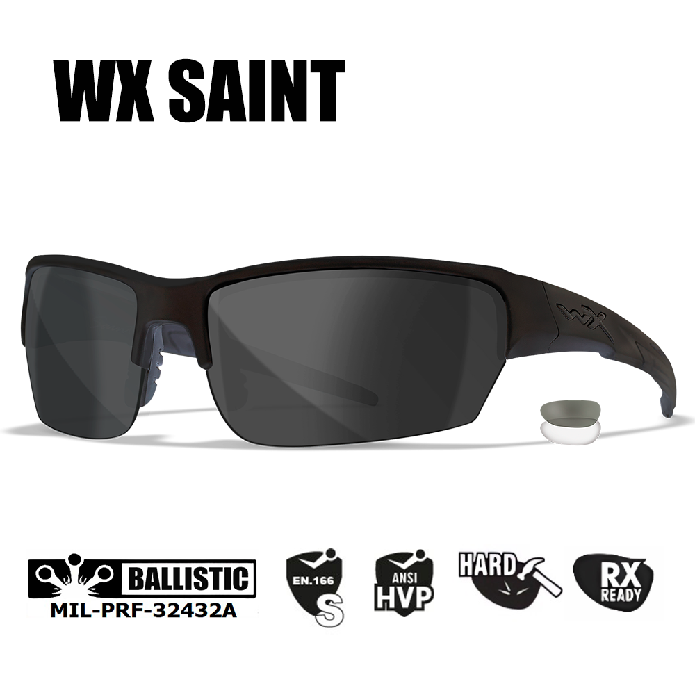 Очки защитные Wiley X WX Saint (Frame Matte Black, Lens Clear + Grey) купить по оптимальной цене,  доставка по России, гарантия качества