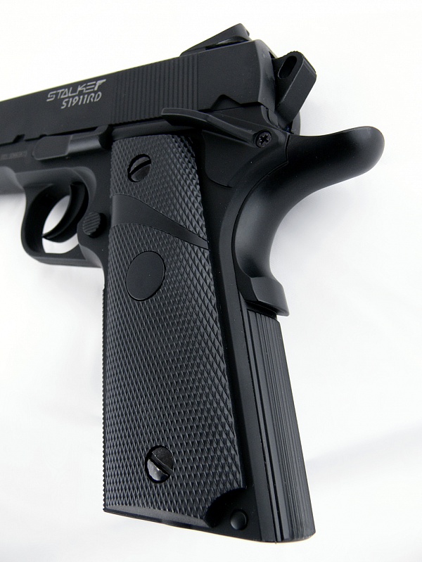 Пистолет пневм. Stalker S1911RD (аналог Colt 1911) к.4,5мм, металл-пласт,120м/с, блоубэк,черный. купить по оптимальной цене,  доставка по России, гарантия качества